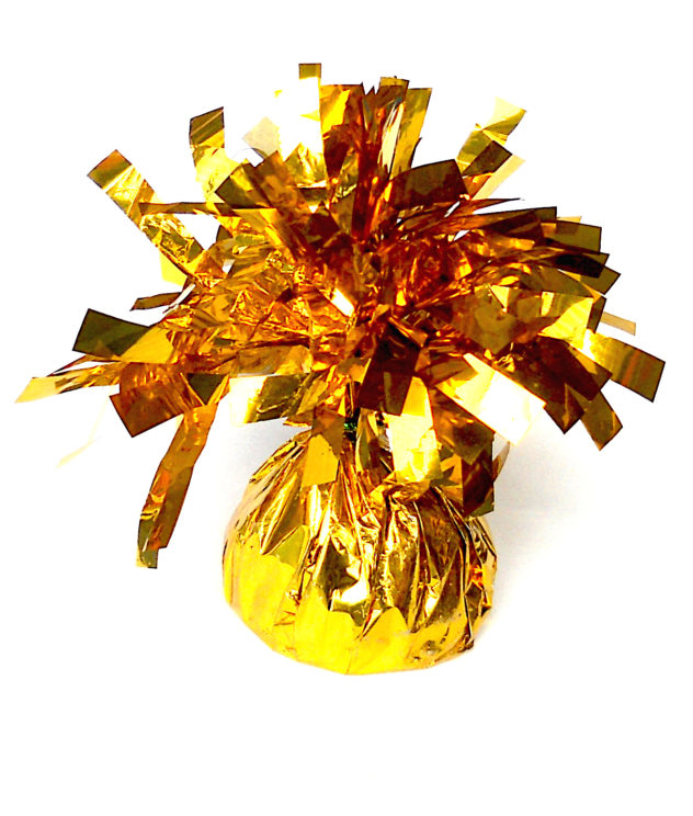 gold foil balloon weight